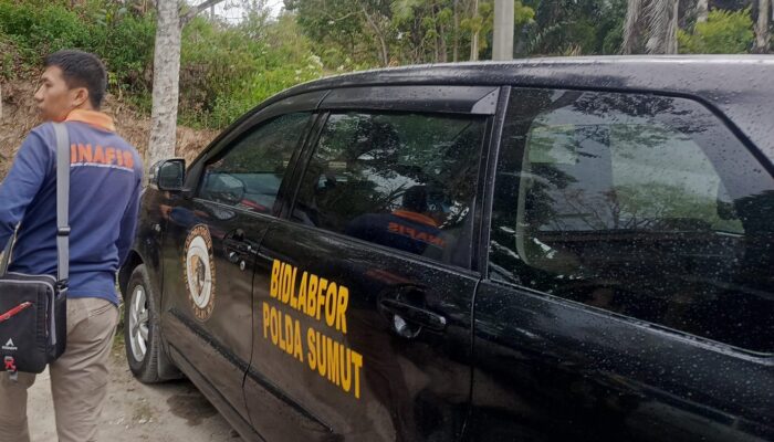 Tim Labfor Polda Sumut Olah TKP Terkait Penemuan Mayat Wanita Di Samosir