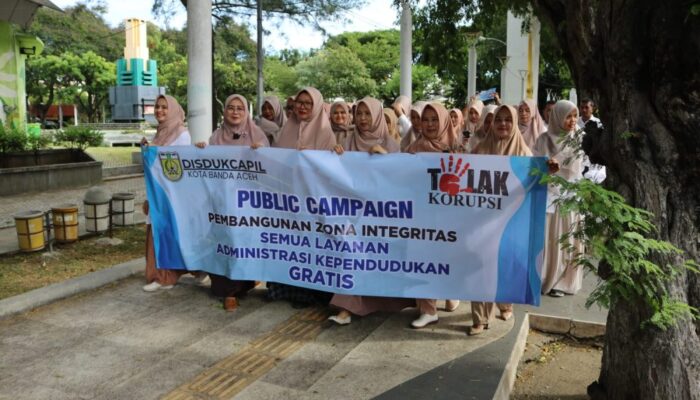 Disdukcapil Kota Banda Aceh Kampanye Zona Integritas, Pastikan Semua Layanan Gratis