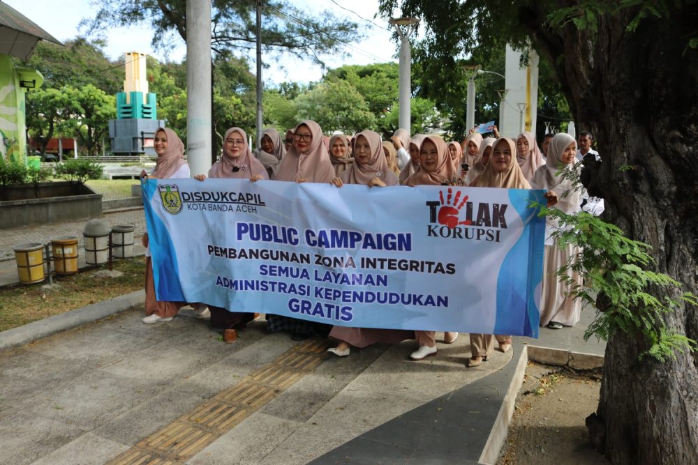 Disdukcapil Kota Banda Aceh Kampanye Zona Integritas, Pastikan Semua Layanan Gratis