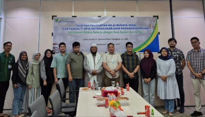 BPJS Ketenagakerjaan Padangsidimpuan Gelar Tausiyah Penguatan Nilai Budaya Iman