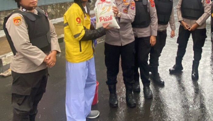 Polres Pematangsiantar Sambangi Pengemudi Ojol, Sampaikan Imbauan Kamtibmas
