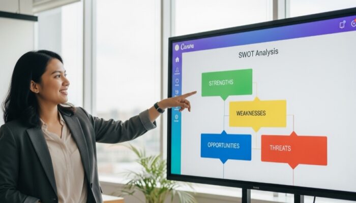 Cara Membuat Analisis SWOT Digital Modern dan Interaktif di Canva