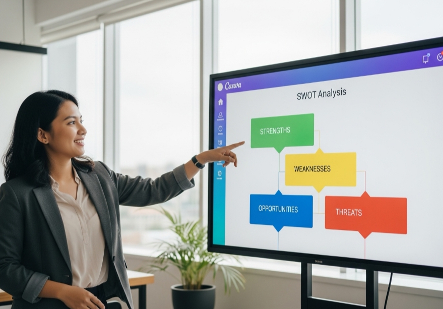 Cara Membuat Analisis SWOT Digital Modern dan Interaktif di Canva