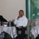 Kepala Dinas Perpustakaan dan Arsip (Kadis Pusip) Pematangsiantar, Hamzah Fanshuri Damanik saat menjadi narasumber dalam Focus Group Discussion (FGD) Peningkatan Literasi dan Numerasi Sumatera Utara, bersama Jurnalis Media Mitra Tanoto Foundation di Medan, Rabu (27/8/2025).