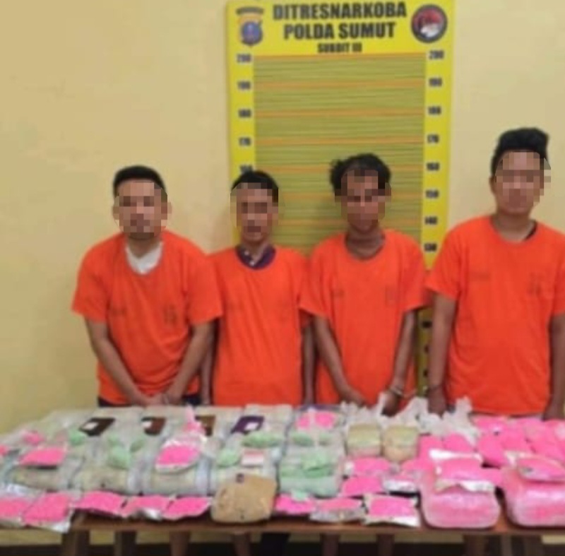 Polda Sumut Ungkap Peredaran 26 Kg Sabu, 39 Ribu Ekstasi