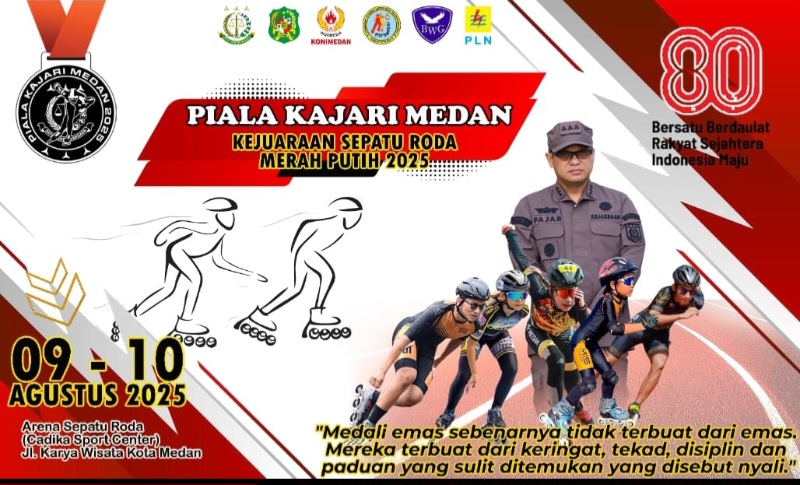 188 Peserta Ikuti Kejuaraan Sepatu Roda Piala Kajari Medan