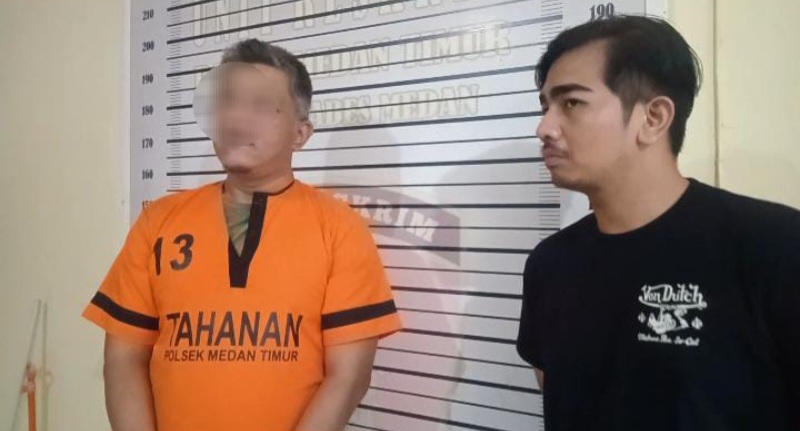 Curi Besi Bantalan Rel Kereta Api, Oknum Ketua OKP Medan Timur Masuk Sel