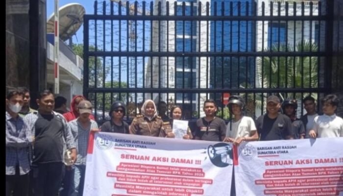 Aksi Damai BARA-SU Dukung Perjuangan Lawan Korupsi