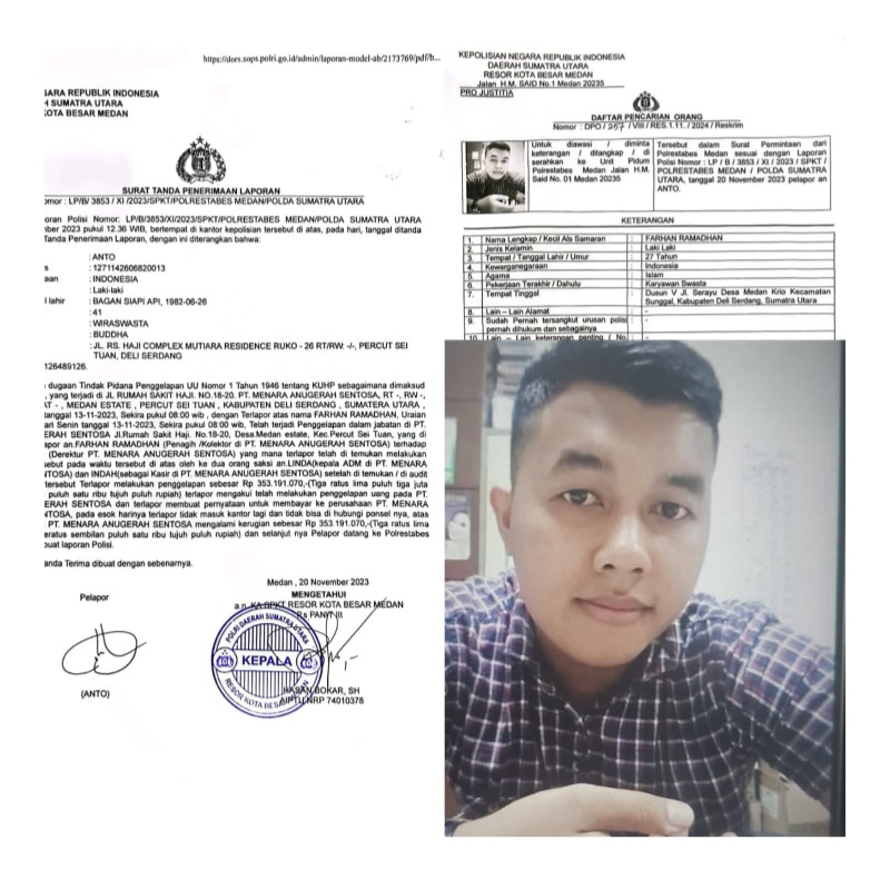 Korban Penggelapan Minta Kapolrestabes Medan Tangkap Pelakunya