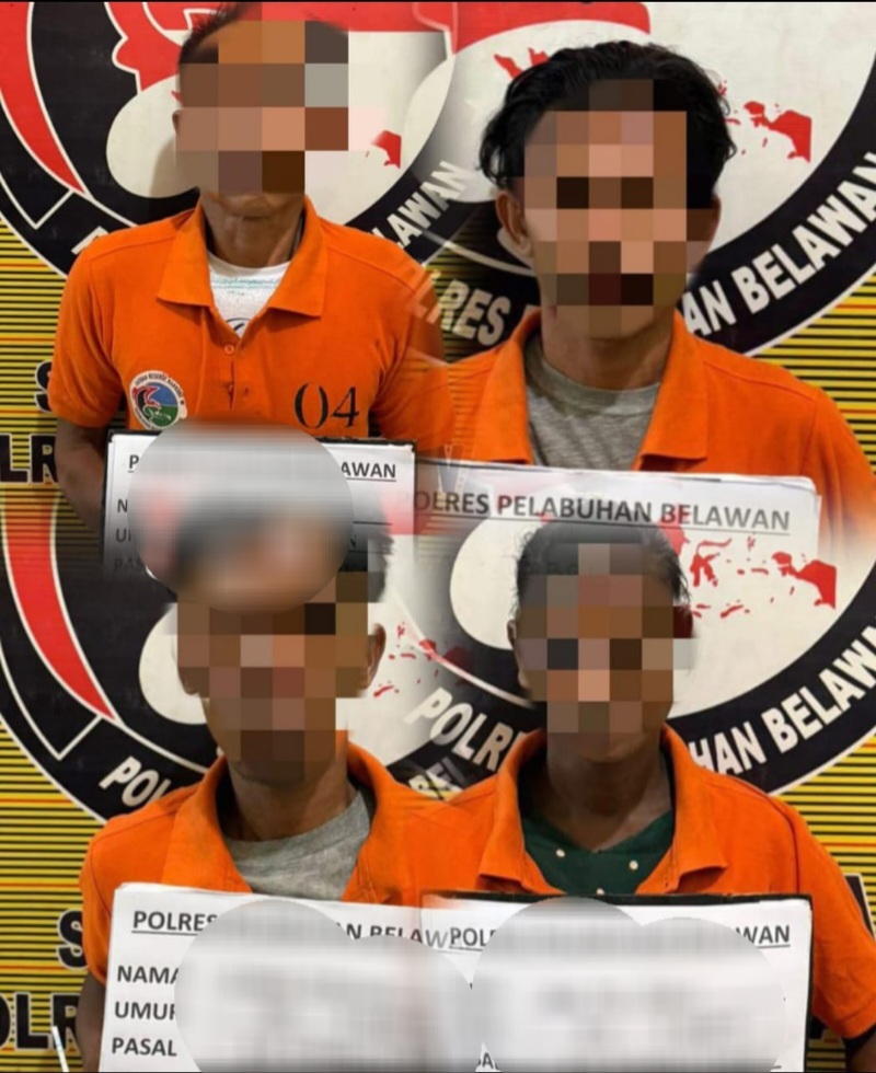 Polres Pelabuhan Belawan Tangkap Pengedar Dan Pengguna Narkoba Di Martubung