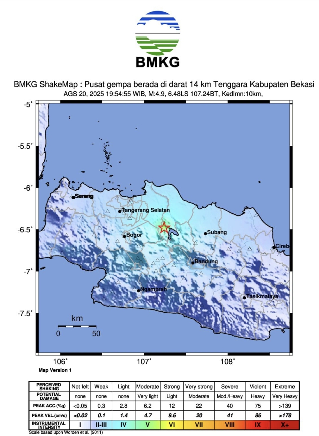BMKG Imbau Warga Tetap Tenang Pasca Gempabumi Karawang