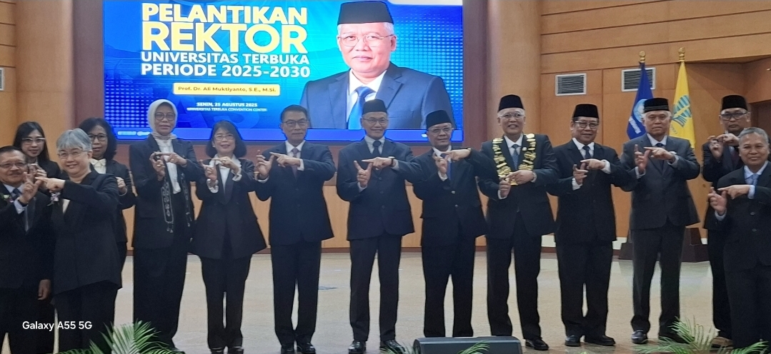 Prof Ali Muktiyanto Resmi Jabat Rektor UT Periode 2025–2030