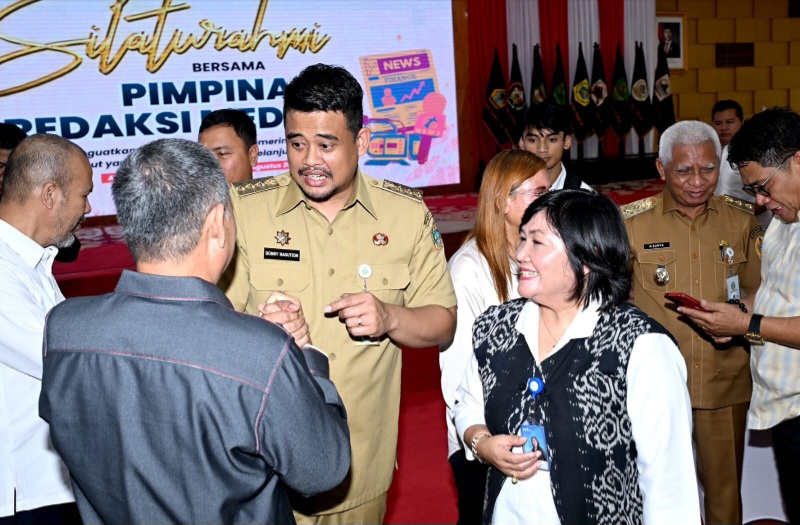 Silaturahmi Dengan Pemred Media, Gubsu Minta OPD Terbuka Kepada Wartawan