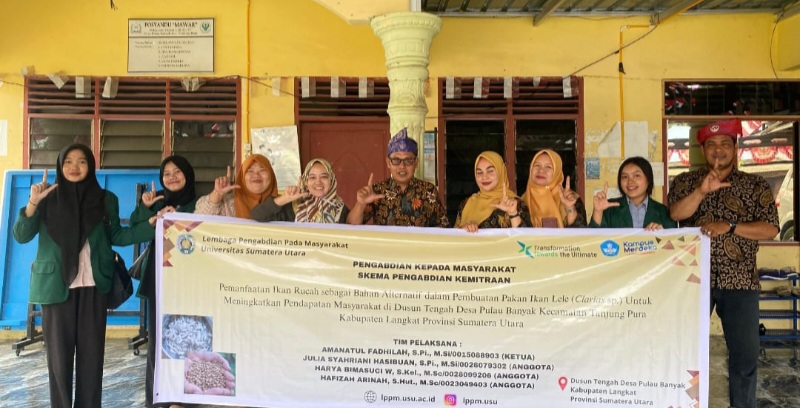 Tim Pengabdian Masyarakat USU Sosialisasi Pemanfaatan Ikan Rucah Bahan Alternatif Pakan Ikan Lele Di Langkat