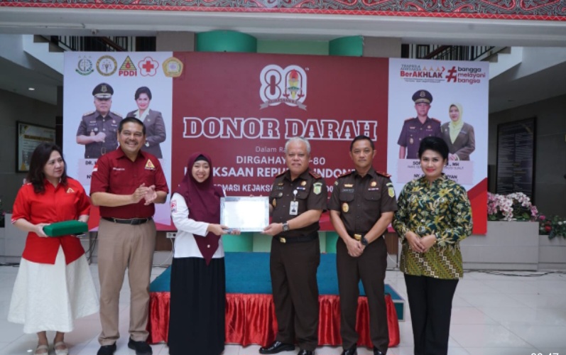 Sambut Harlah Kejaksaan, Kejatisu Gelar Donor Darah