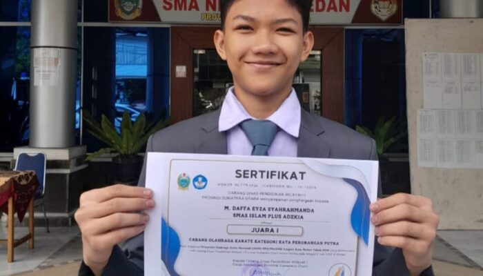 M.Daffaeyza Wakili Sumut O2SN Tingkat Nasional Cabang Olahraga Karate