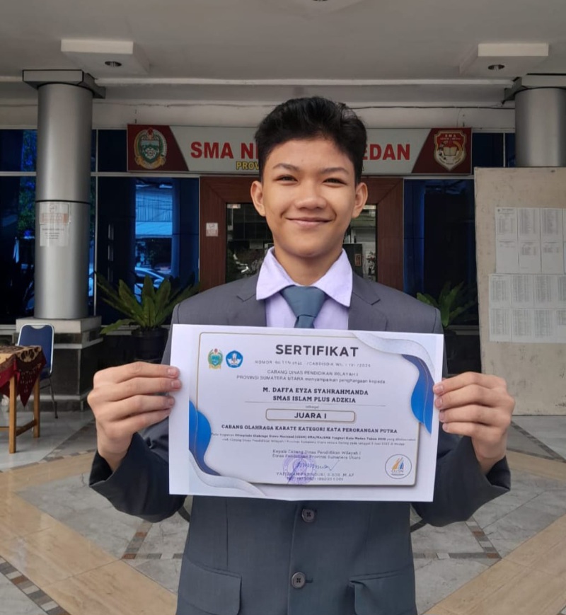 M.Daffaeyza  Wakili Sumut  O2SN Tingkat Nasional Cabang Olahraga Karate