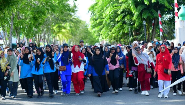 Ribuan Peserta Jalan Santai Meriahkan Fun Run Kamsa Saweu Sikula X