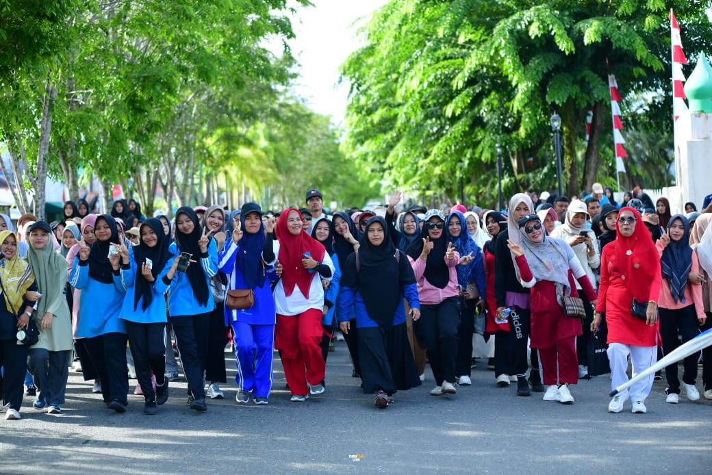 Ribuan Peserta Jalan Santai Meriahkan Fun Run Kamsa Saweu Sikula X