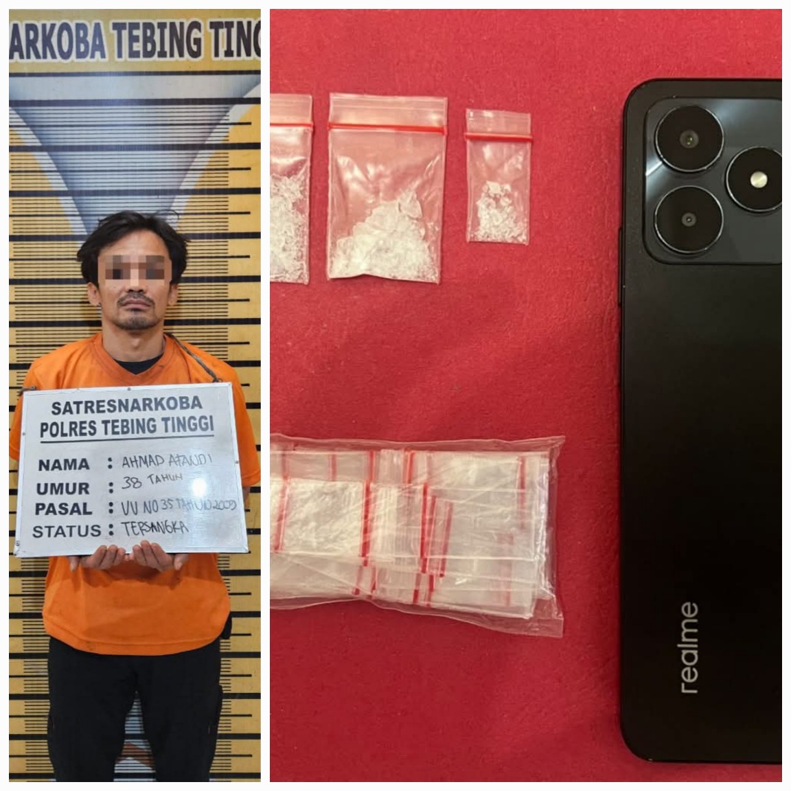 Pria Tebingtinggi Diciduk Karena Simpan Sabu Di Kos