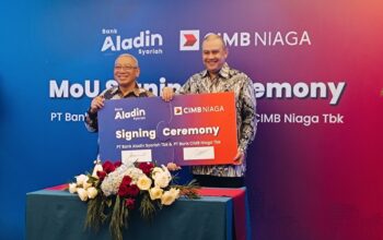 PT Bank Aladin Syariah Tbk (Bank Aladin Syariah), bank digital syariah pertama di Indonesia, menjalin kerja sama strategis dengan PT Bank CIMB Niaga Tbk (CIMB Niaga), bank swasta nasional terbesar kedua di Indonesia, melalui penandatanganan nota kesepahaman terkait penyediaan fasilitas money market line dan layanan kustodian.