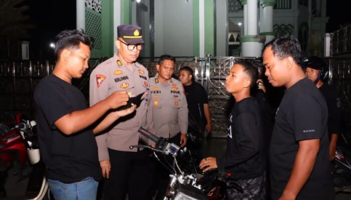 Polres Tebingtinggi Amankan 38 Sepeda Motor Knalpot Brong