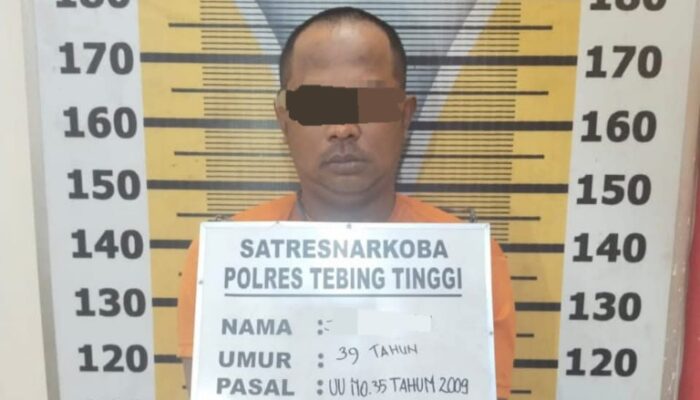 Polres Tebingtinggi Bekuk Pengedar Sabu Di Jalan Salak, Sita 25,87 Gram