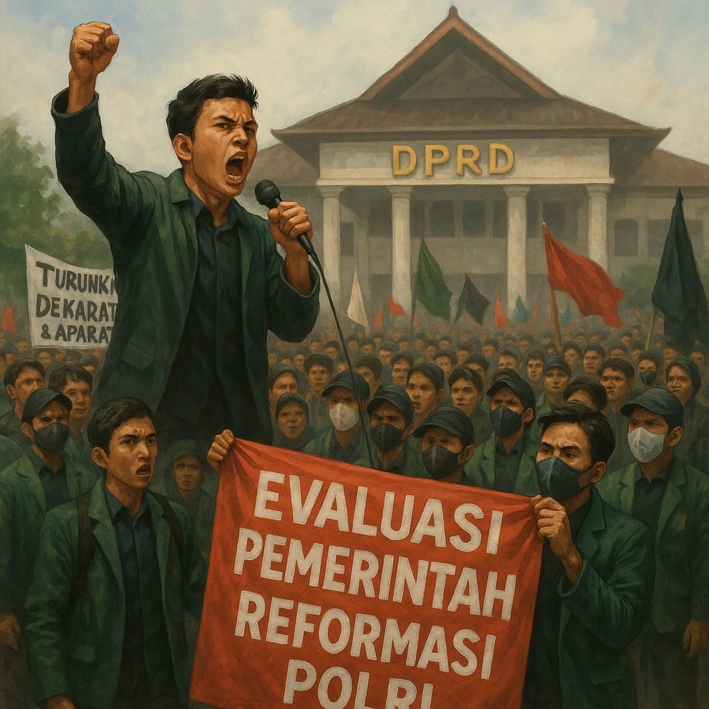 Gelombang Unjuk Rasa Di Lampung: Ribuan Mahasiswa Tuntut Evaluasi Pemerintah Hingga Reformasi Polri