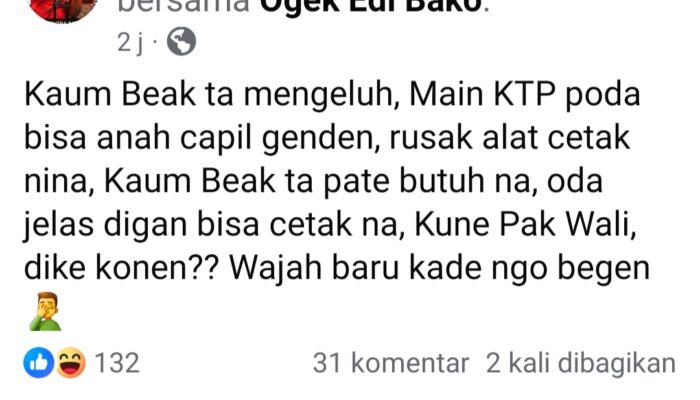 Mesin Rusak, Cetak KTP Terkendala