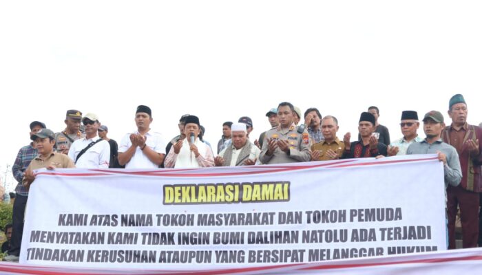 Antisipasi Gejolak Kamtibnas, Ratusan Tokoh Tapsel Gelar Deklarasi Damai