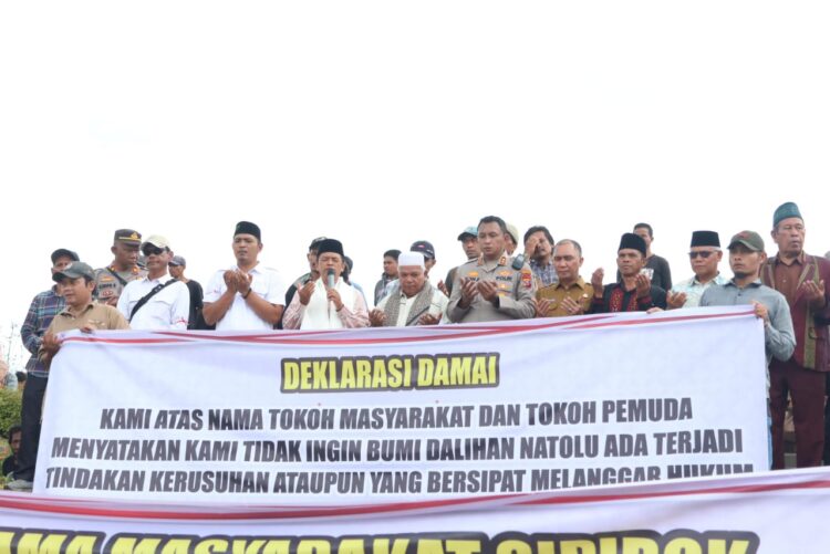 Antisipasi Gejolak Kamtibnas, Ratusan Tokoh Tapsel Gelar Deklarasi Damai