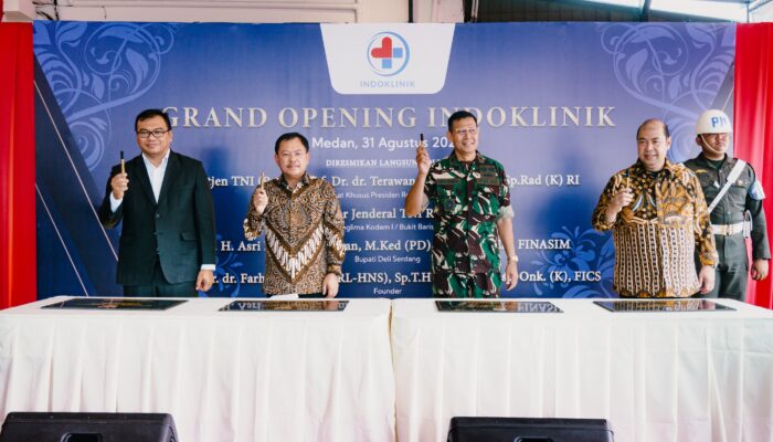 Prof. Terawan, Pangdam I/BB, Bupati DS Resmikan Indoklinik Tembung