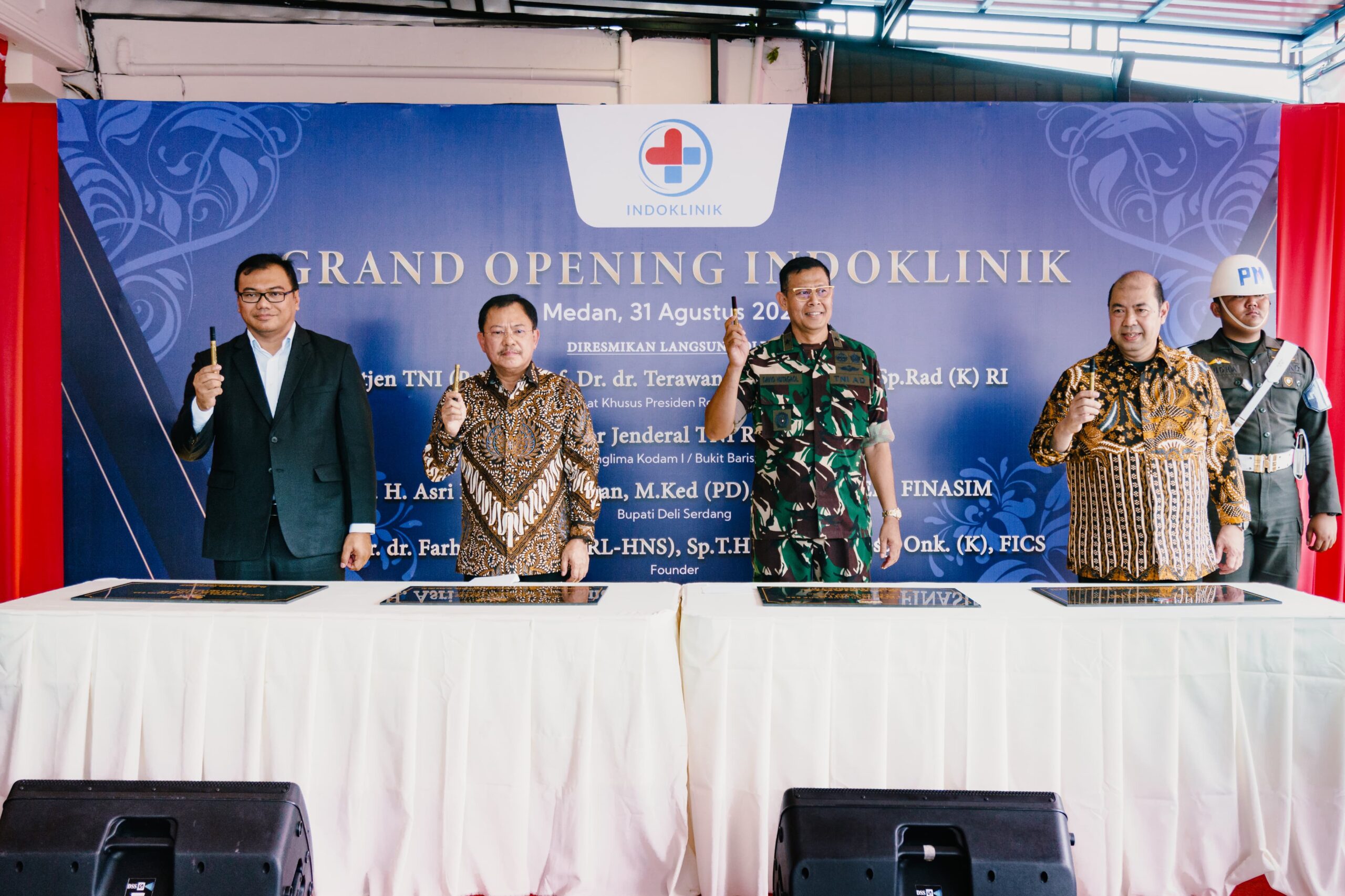 Prof. Terawan, Pangdam I/BB, Bupati DS Resmikan Indoklinik Tembung