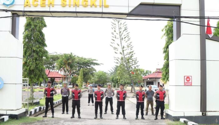 Polres Aceh Singkil Gelar Simulasi Pengamanan Markas