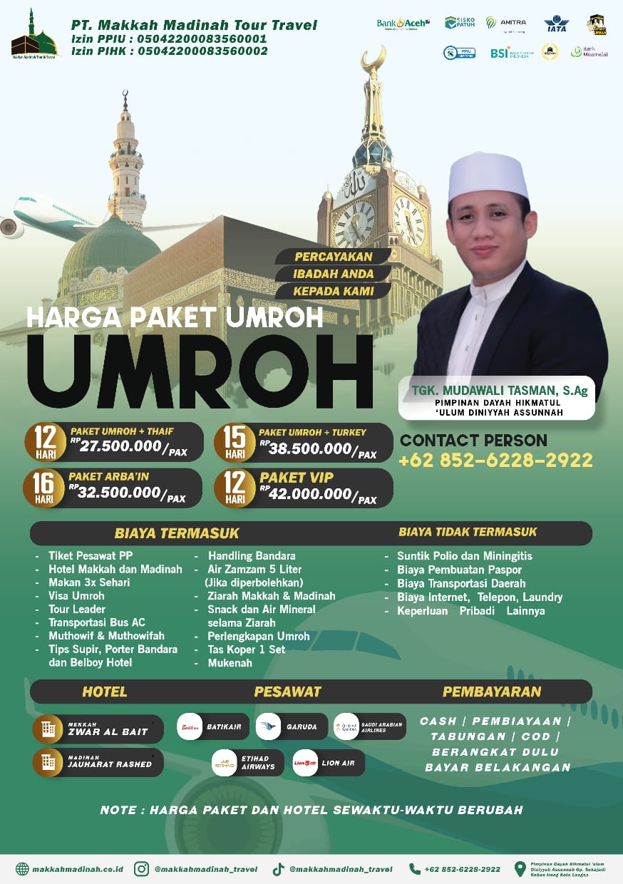 PT Makkah Madinah Tour and Travel, Siap Berangkatkan Jamaah Umrah