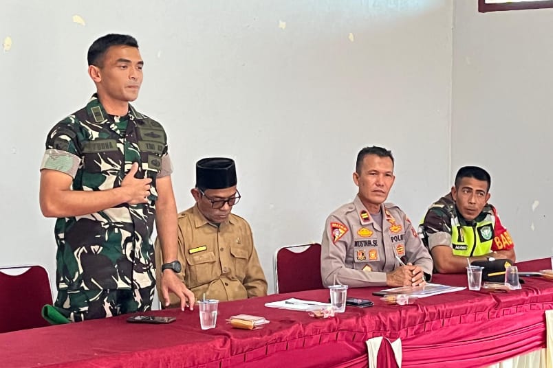 Lettu Inf Yudha Triwibowo Wakili Danyon TP 857/GG Hadiri Rapat Koordinasi