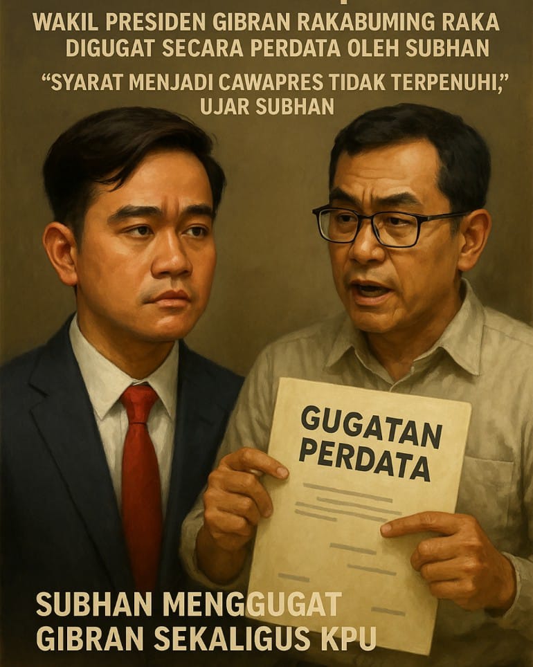 Wapres Gibran Digugat Warga Sipil Ke PN Jakarta Pusat