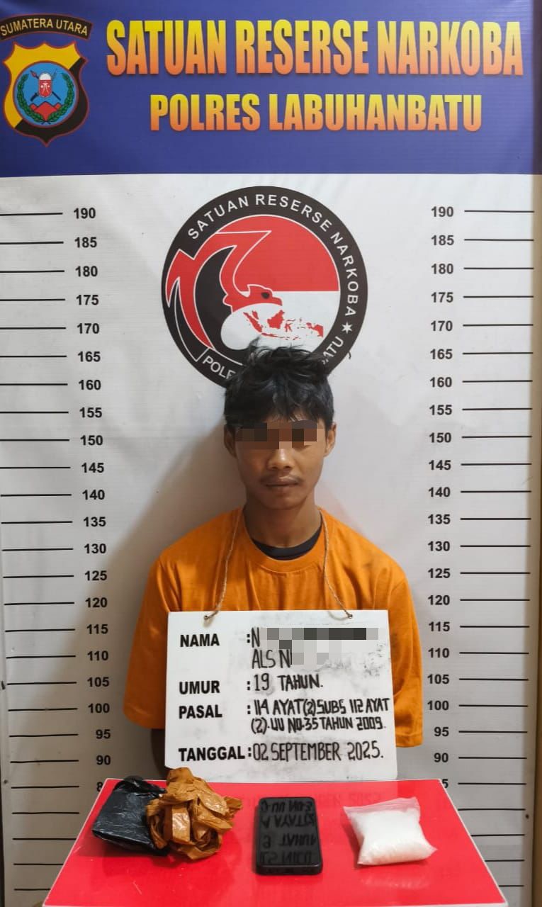 Polres L.Batu Ciduk Pengedar Narkoba Asal Panai Hulu