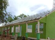 Progres Rehab SMAN 2 Simpang Kiri, Pemasangan Rangka Baja