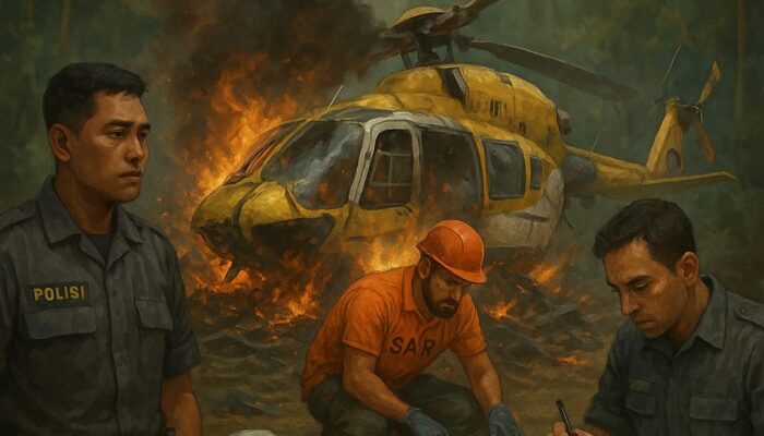 Heli Jatuh Di Kalsel, Korban Tiga WNA Dan Lima WNI