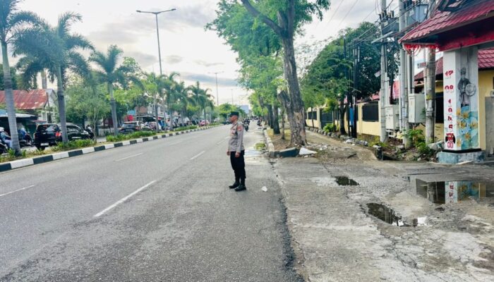 Jajaran Polresta Banda Aceh Intensifkan Strong Point Pagi