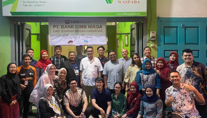 CIMB Niaga Syariah Medan Ringroad dan Dompet Dhuafa Waspada Gelar Santunan untuk Anak Yatim