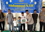 Peringati Maulid Nabi SAW, Kapolres Abdya Santuni Yatim