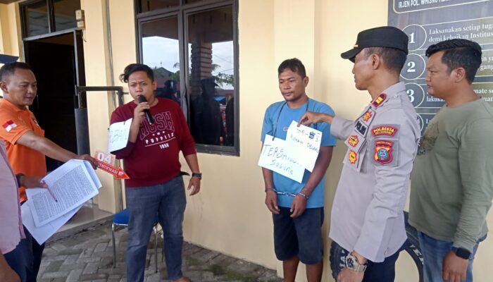 Polsek Pantai Labu Gelar 8 Adegan Pra Rekonstruksi Pembunuhan Nelayan