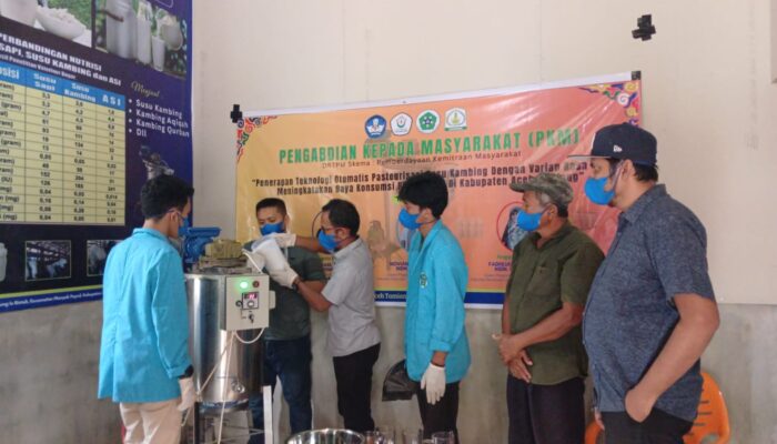 PKM DRTPM Universitas Samudra Inovasi Penerapan Teknologi Pasteurisasi Susu Kambing