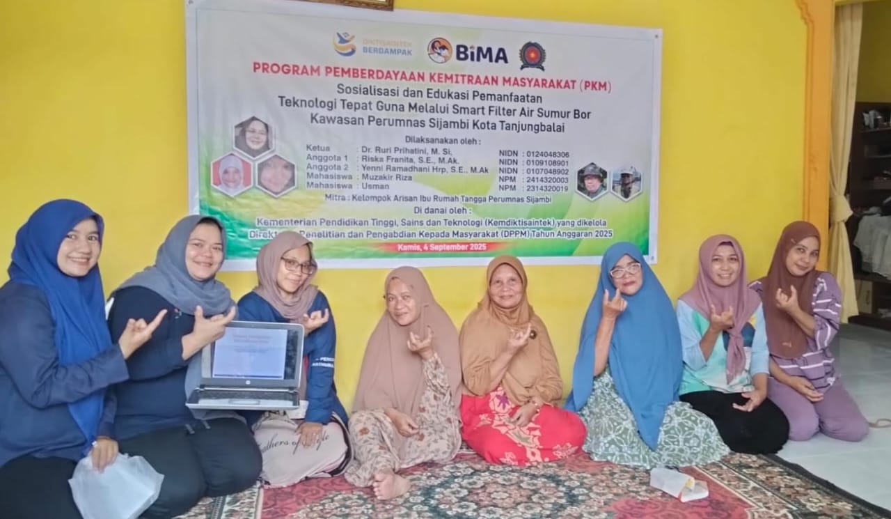 Tim Dosen Unpab Bantu Warga Tanjungbalai Nikmati Air Bersih Lewat Smart Filter Air Sumur Bor