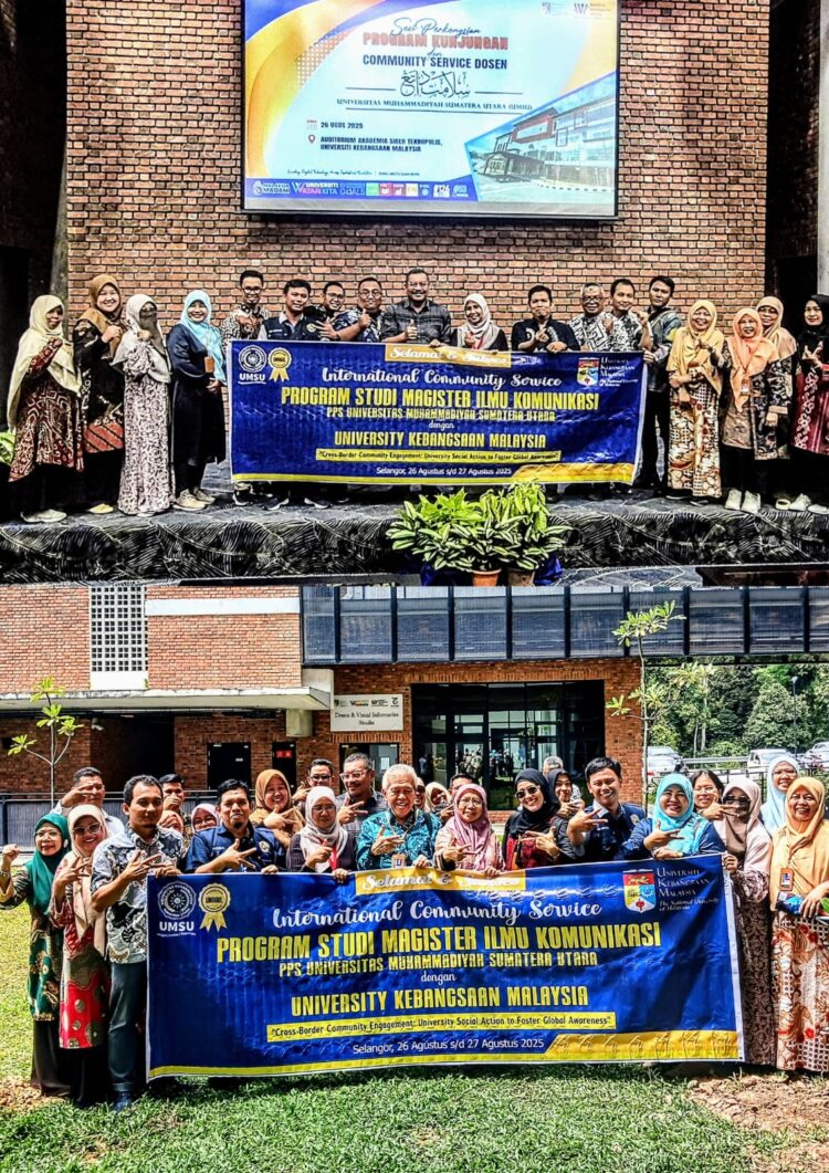 Magister Ilmu Komunikasi UMSU Laksanakan Pengabdian Internasional Bersama UKM Malaysia