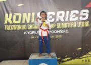 Atlet Taekwondo SD IT An Naas Binjai Raih Emas Di KONI Series-1 Sumut