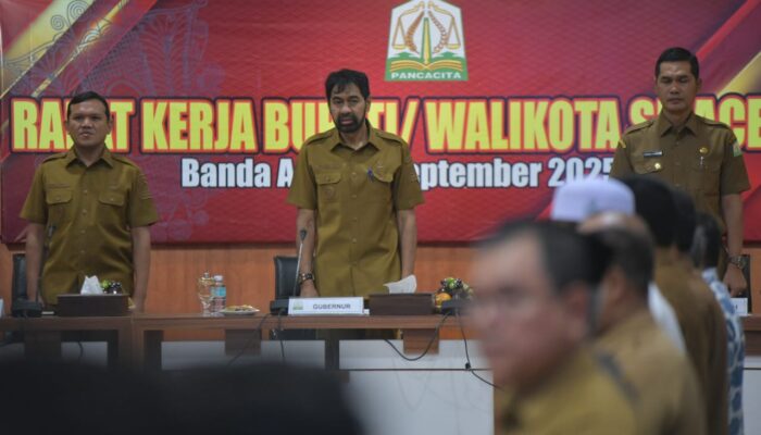 Mualem Pimpin Raker Bupati/Wali Kota Se-Aceh, Tekankan Sinergi Pembangunan