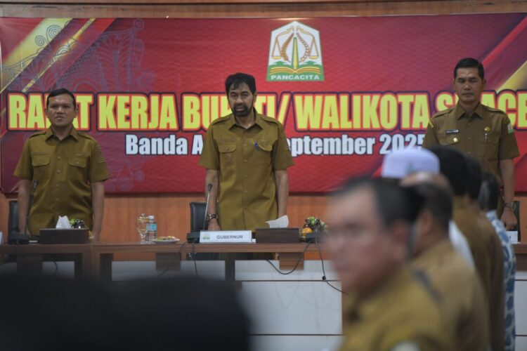 Mualem Pimpin Raker Bupati/Wali Kota Se-Aceh, Tekankan Sinergi Pembangunan